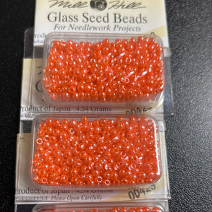 00423 Mill Hill Glass Beads - Tangerine