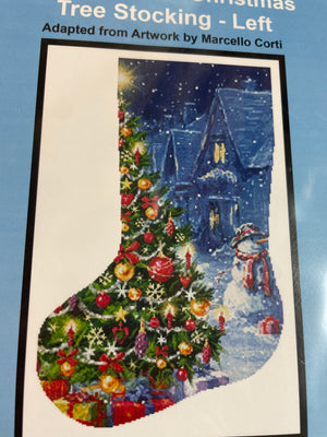 Snowman and Christmas Tree Stocking