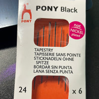 Size 24 Tapestry Needles Pony Black Eye