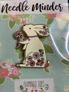 Floral White Rabbit Needle Minder