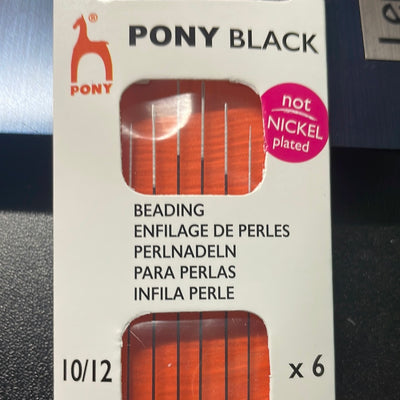 Size 10 & 12 Pony Beading  Needles with white eye