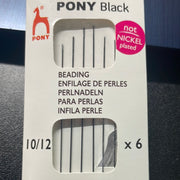 Size 10 & 12 Pony Beading  Needles with threader