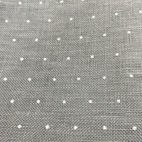 32 Count grey with White Dots Linen