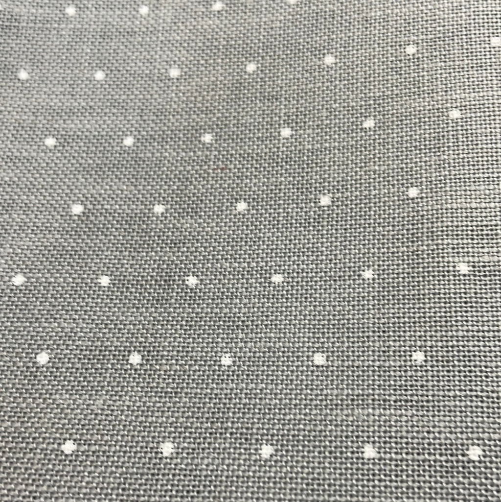 32 Count grey with White Dots Linen