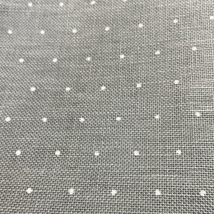 32 Count grey with White Dots Linen