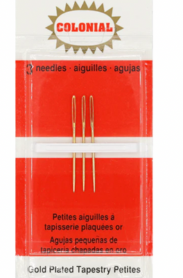 Colonial Size 26 petite needles gold plated