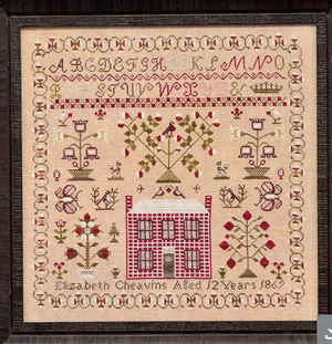 Elizabeth Cheavins 1869 Sampler & Pinwheel