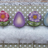 Eggs and Flowers Pin Set