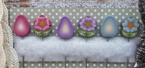 Eggs and Flowers Pin Set