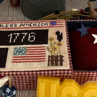 God Bless America sewing box