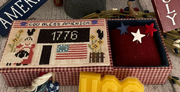 God Bless America sewing box