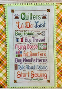 QUILTERS TO DO LIST