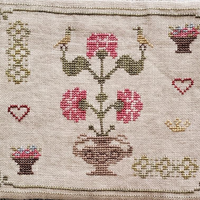 1830's Rose Basket Needlebook