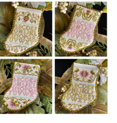 English Country Garden Christmas Stocking Ornaments